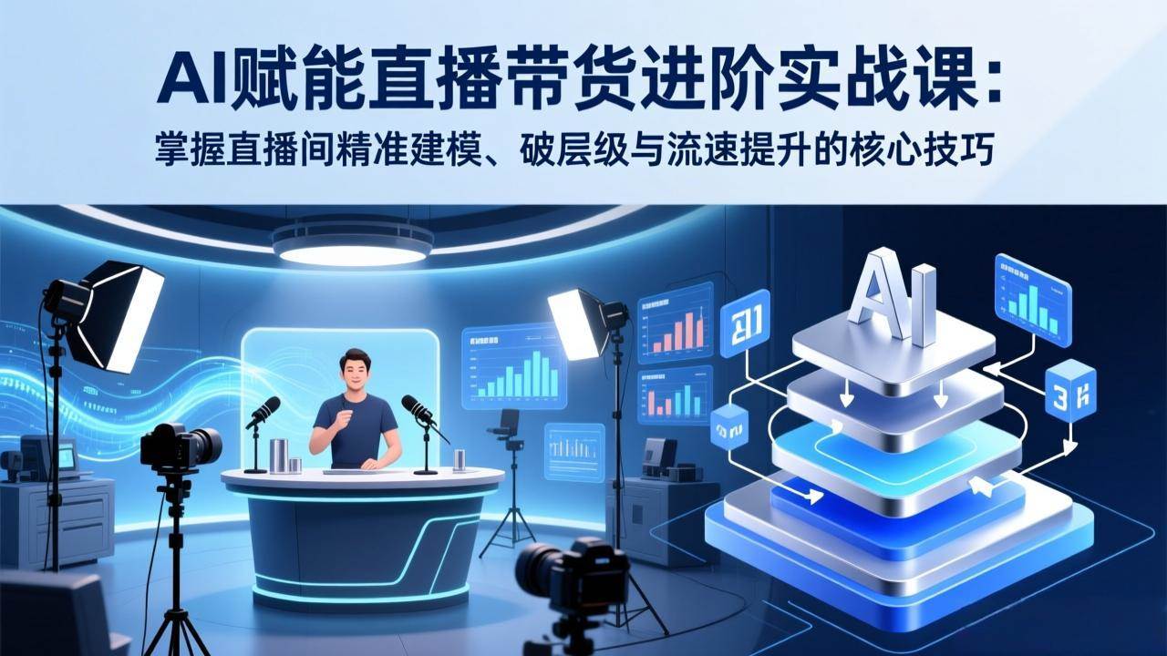 (17405期)AI赋能直播带货进阶实战课:掌握直播间精准建模、破层级与流速提升的核心技巧-研习库