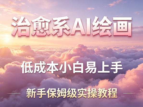 治愈系AI绘画提示词项目,低成本小白易上手,每天10分钟,新手保姆级实操教程-研习库