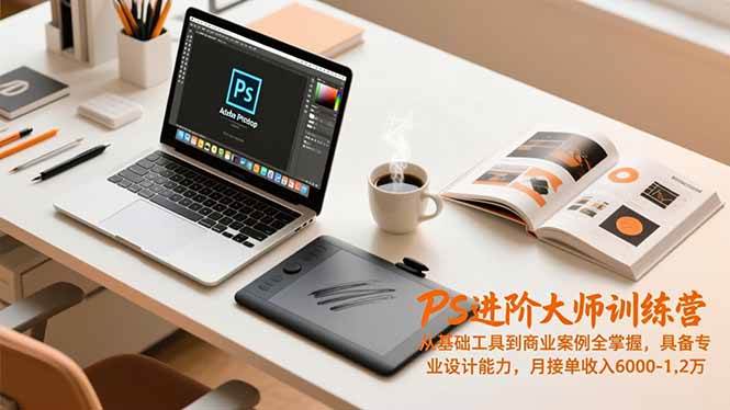 (16868期)PS进阶大师训练营,从基础工具到商业案例全掌握,具备专业设计能力,月接单收入6000-1.2万-研习库