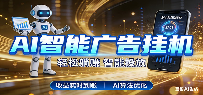 智能广告挂机新时代，利用碎片化时间实现稳定被动收益，AI帮你持续盈利-研习库