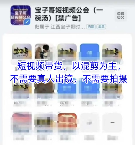 宝子哥头部团队短视频带货,以混剪为主,不需要真人出镜,不需要拍摄【更新26年3月】-研习库