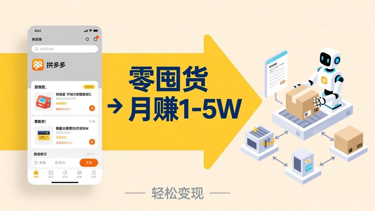 (17490期)不用囤货不用跑单!拼多多虚拟玩法,机器人管理发货和客服,帮你月赚 1-5W-研习库