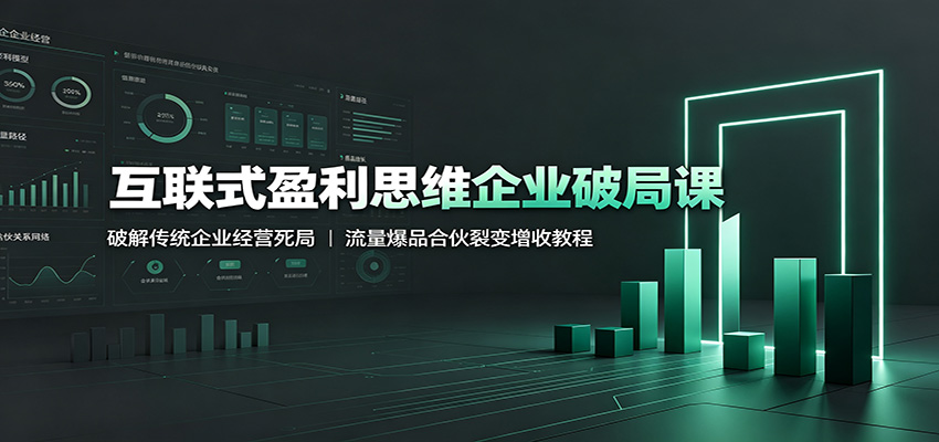 互联式盈利思维企业破局课:破解传统企业经营死局,流量爆品合伙裂变增收教程-研习库