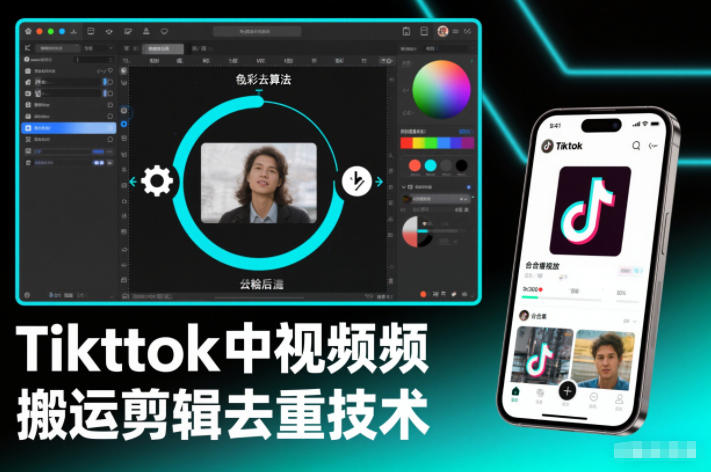 Tiktok中视频纯搬运剪辑去重技术,外来技术,自行测试-研习库