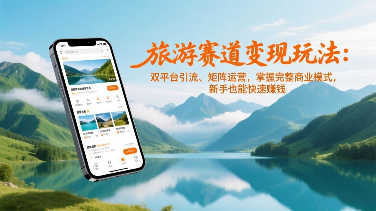 （17153期）旅游赛道变现玩法：双平台引流、矩阵运营，掌握完整商业模式，新手也能快速赚钱-研习库