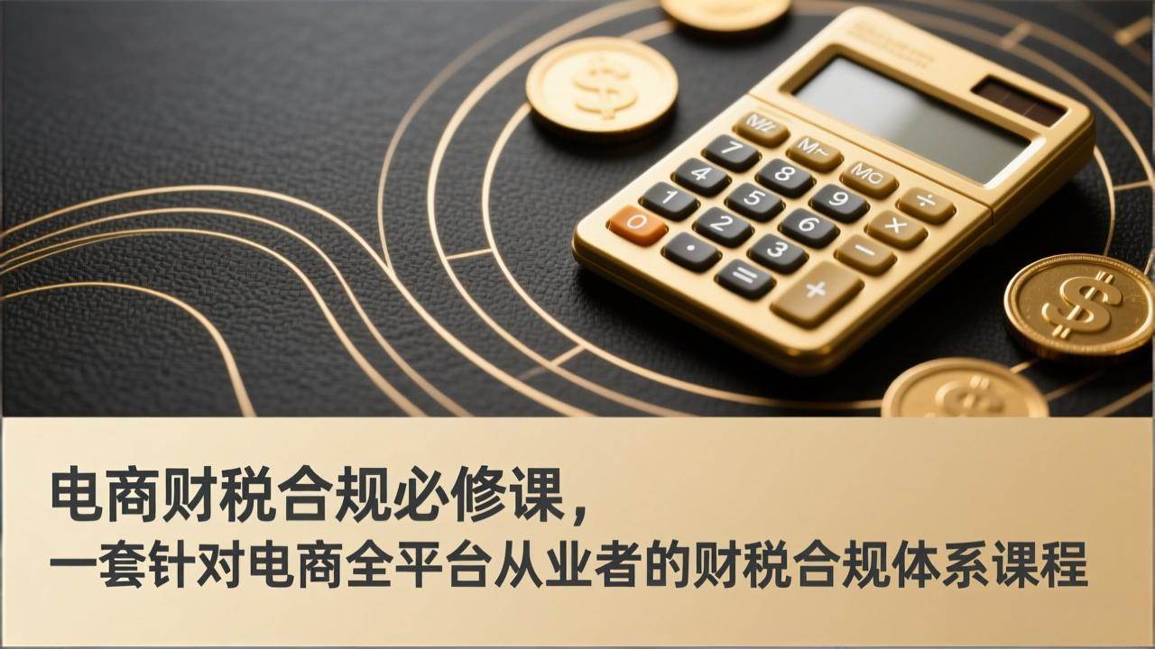 （17359期）电商财税合规必修课，是一套针对电商全平台从业者的财税合规体系课程