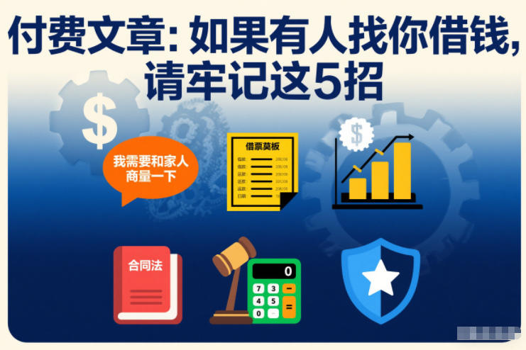 付费文章：如果有人找你借钱，请牢记这5招-研习库