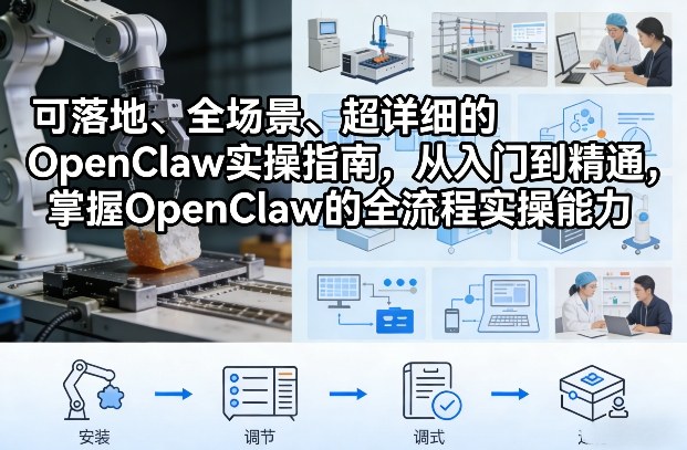 可落地、全场景、超详细的OpenClaw实操指南，从入门到精通，掌握OpenClaw的全流程实操能力-研习库