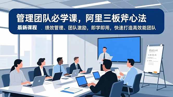（16929期）管理团队必学课，阿里三板斧心法、绩效管理、团队激励，即学即用，快速打造高效能团队-研习库