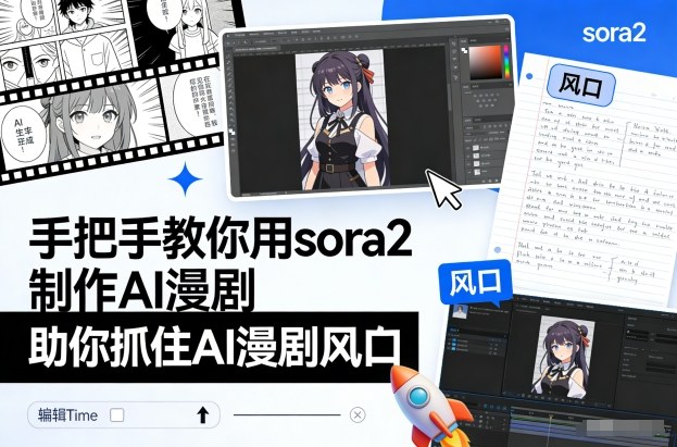 手把手教你用sora2制作AI漫剧，助你抓住AI漫剧风口-研习库