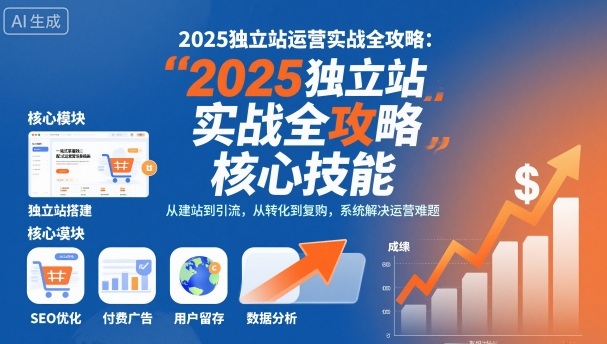 2025独立站运营实战全攻略,一站式掌握独立站运营核心技能