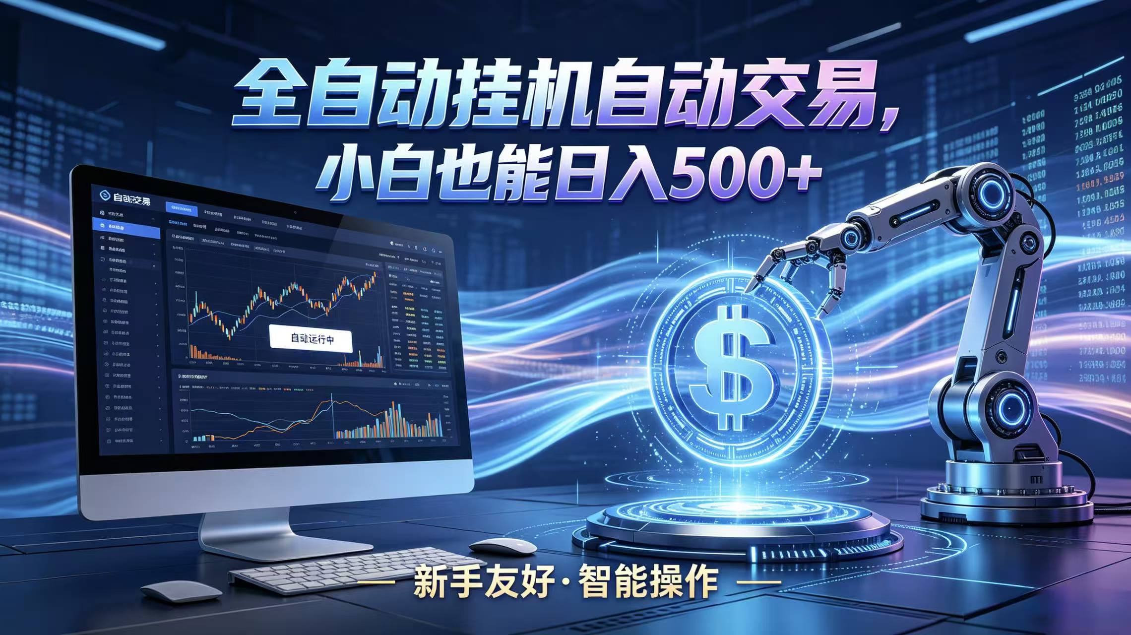 全新智能化交易助手,傻瓜式操作,小白也能快速上手,轻松实现日入500+-研习库